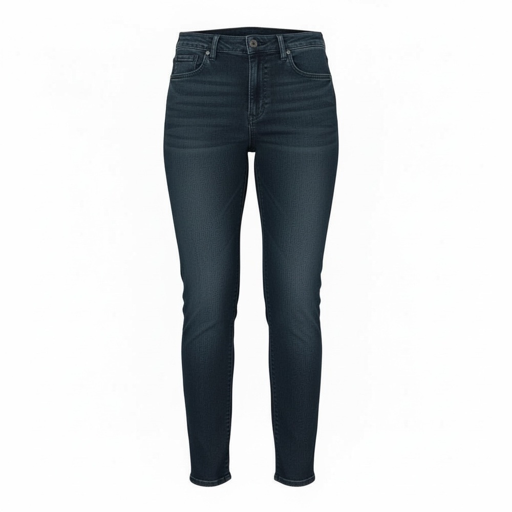 NWT Style & Co. Ladies Size 10 Rail Straight Dark Wash Mid-Rise Dress Jeans - Picture 2 of 13